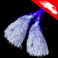 LED Metallic Pom Poms Blue